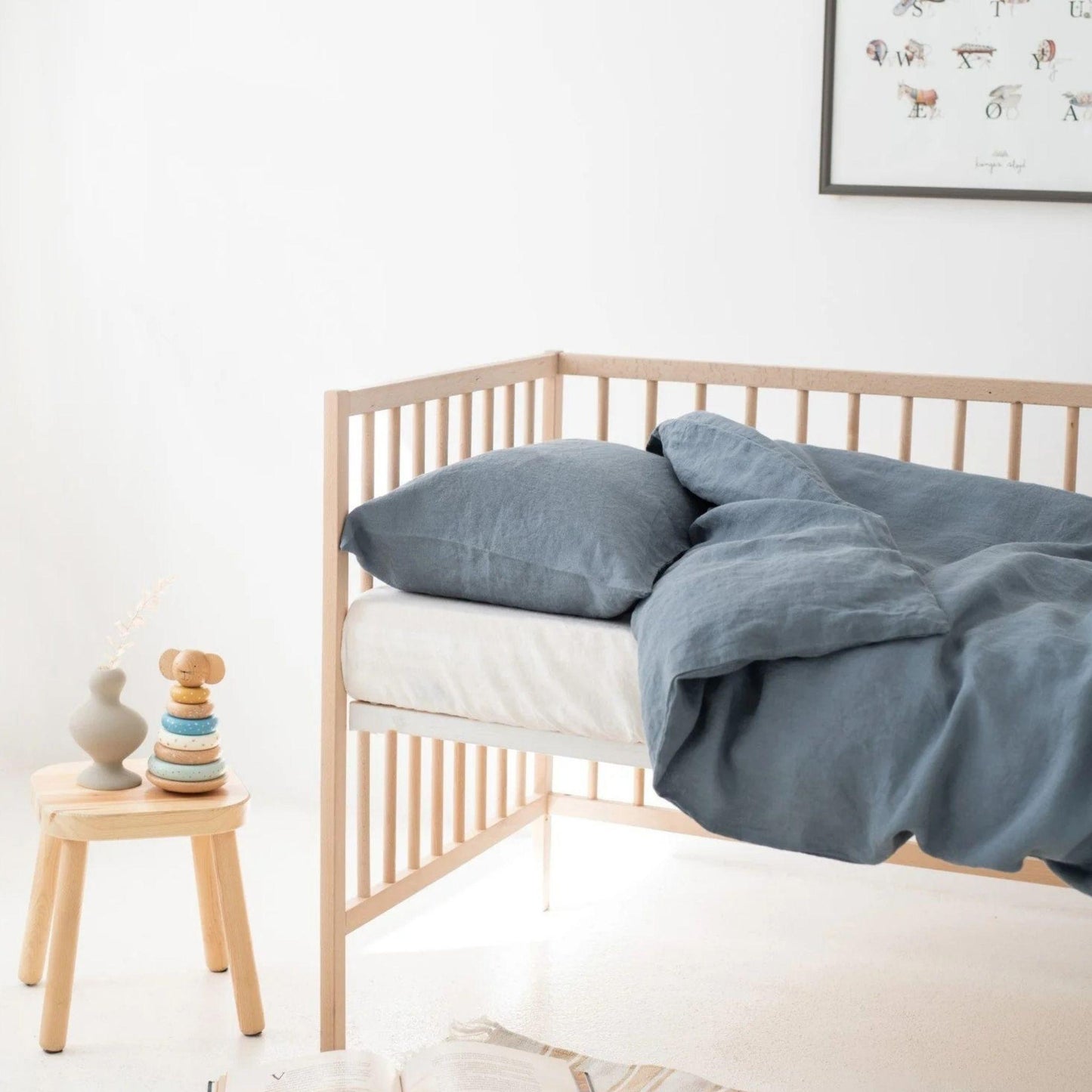 Molde Linen Duvet Cover Set – Blue Fog