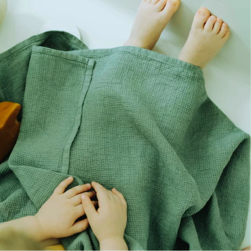 Gränna Linen Towel Kids - Blue Fog