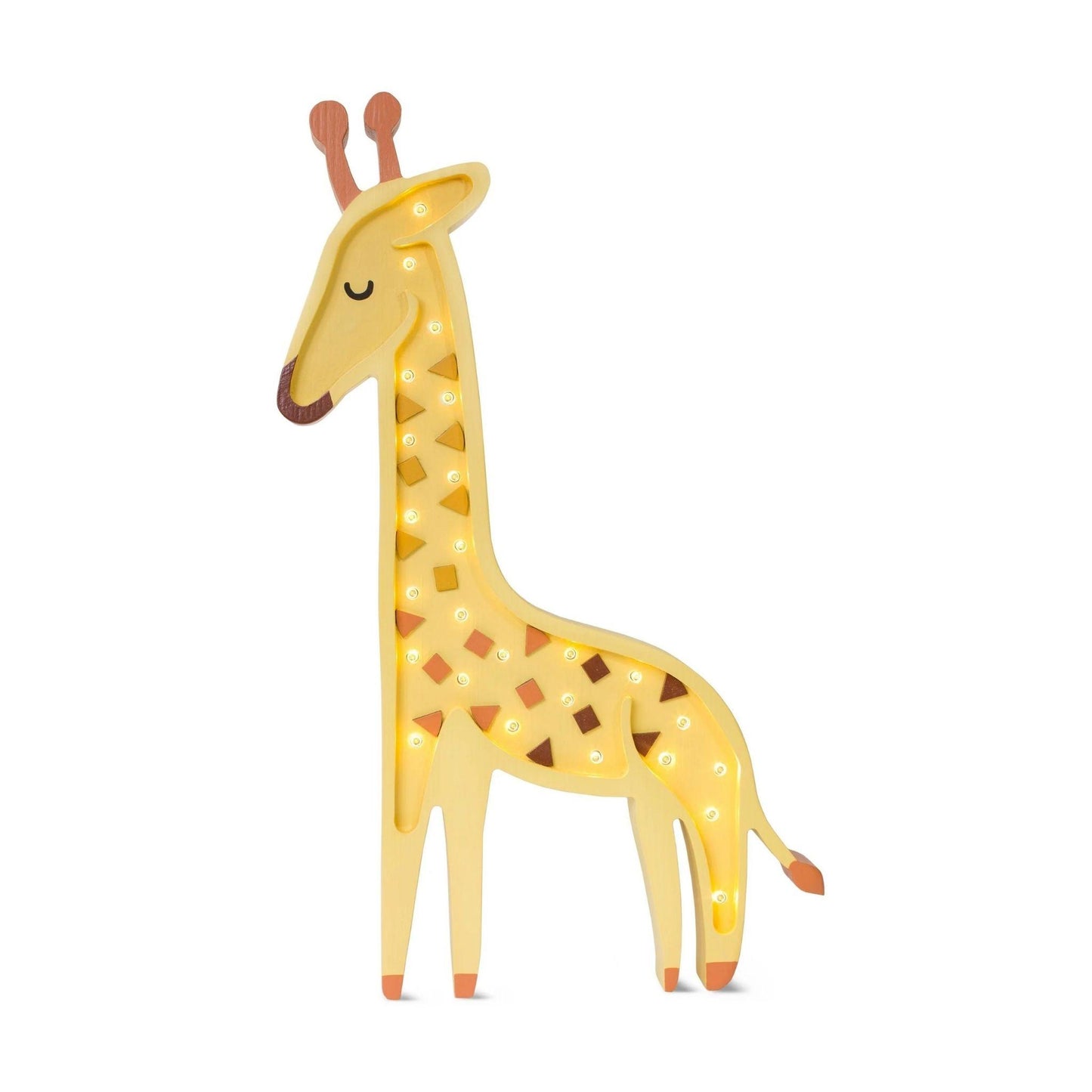 Giraffe-shaped night light with a white background