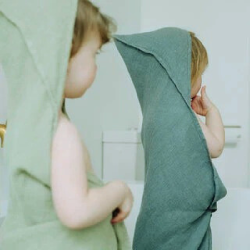 Fauske Linen Towel Kids - Sage