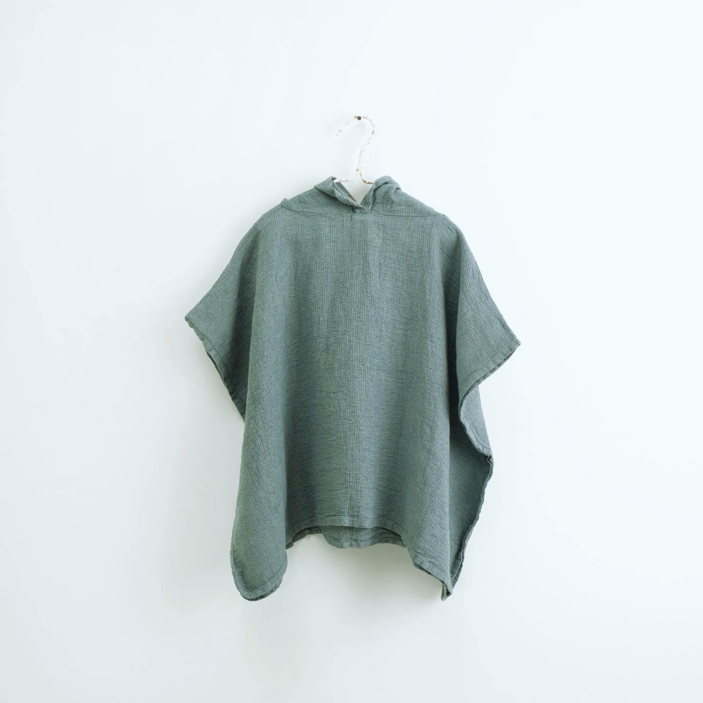 Lillesand Linen Poncho Kids - Blue Fog