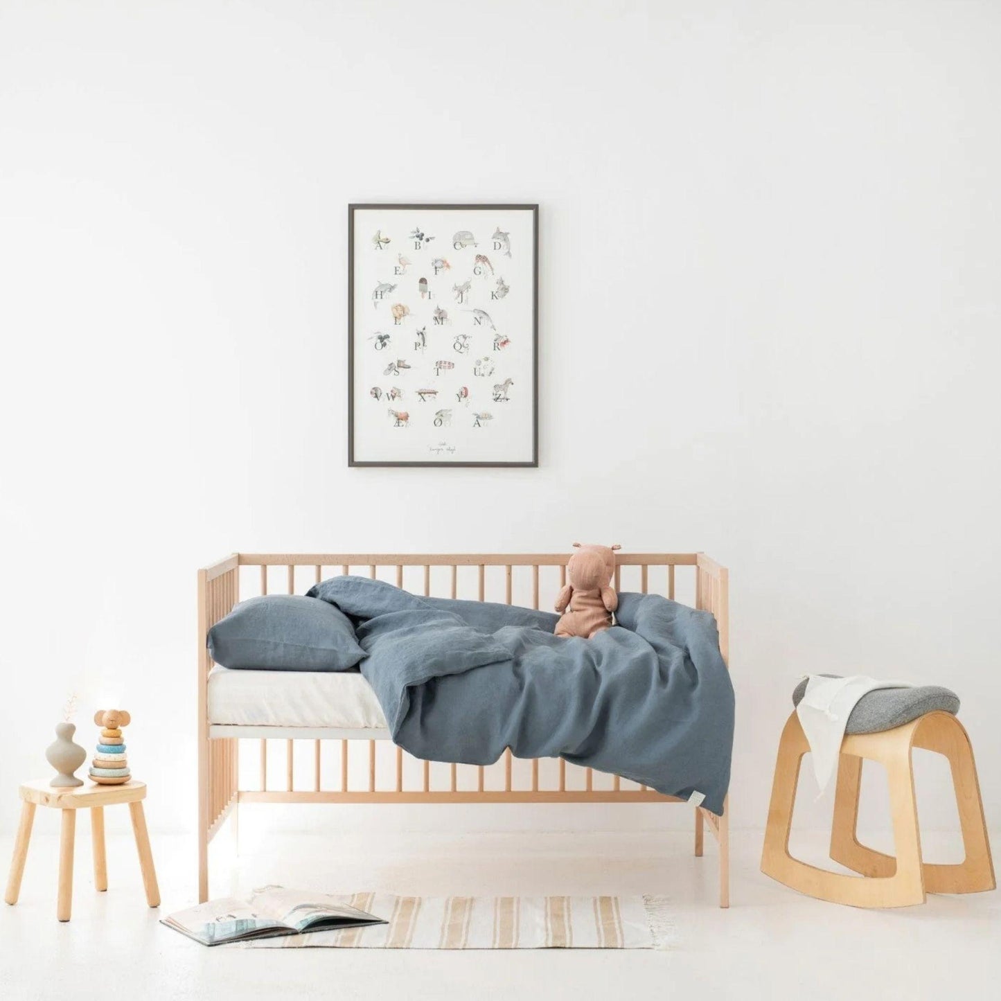 Molde Linen Duvet Cover Set – Blue Fog