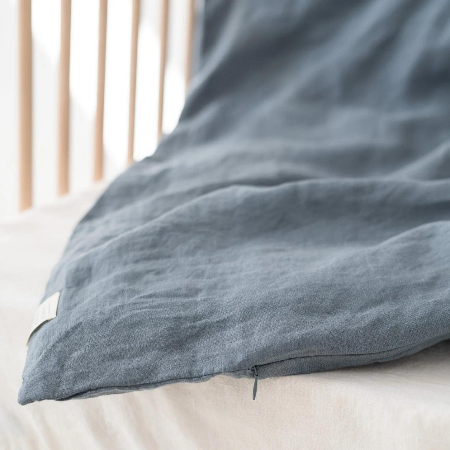 Molde Linen Duvet Cover Set – Blue Fog