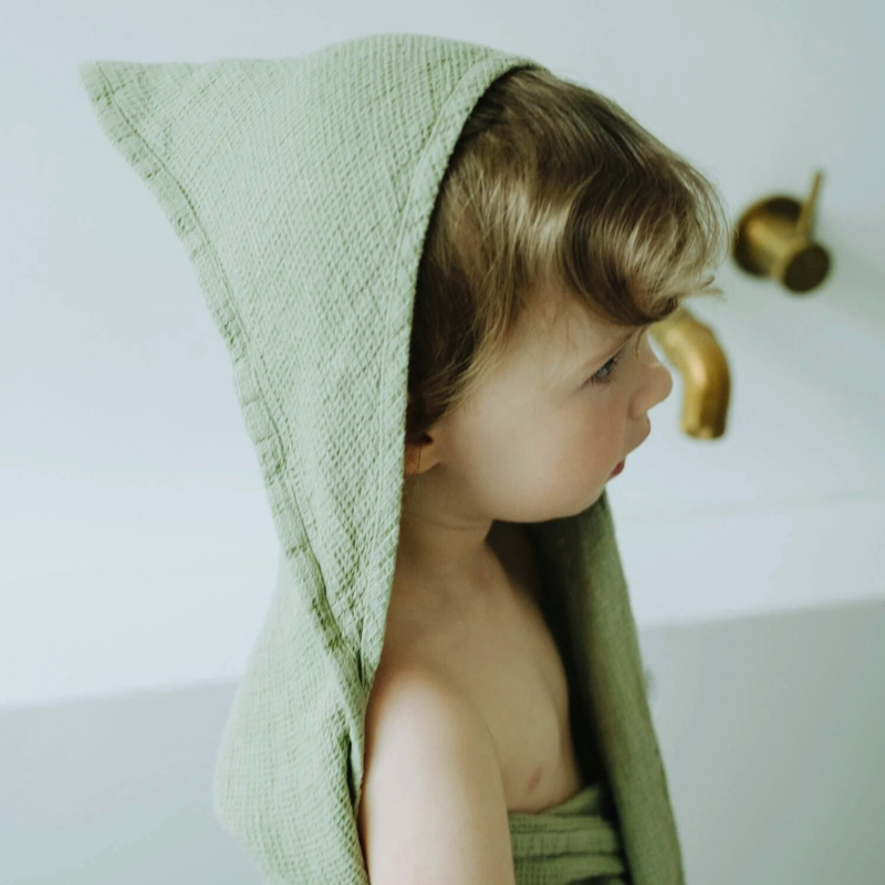 Fauske Linen Towel Kids - Sage