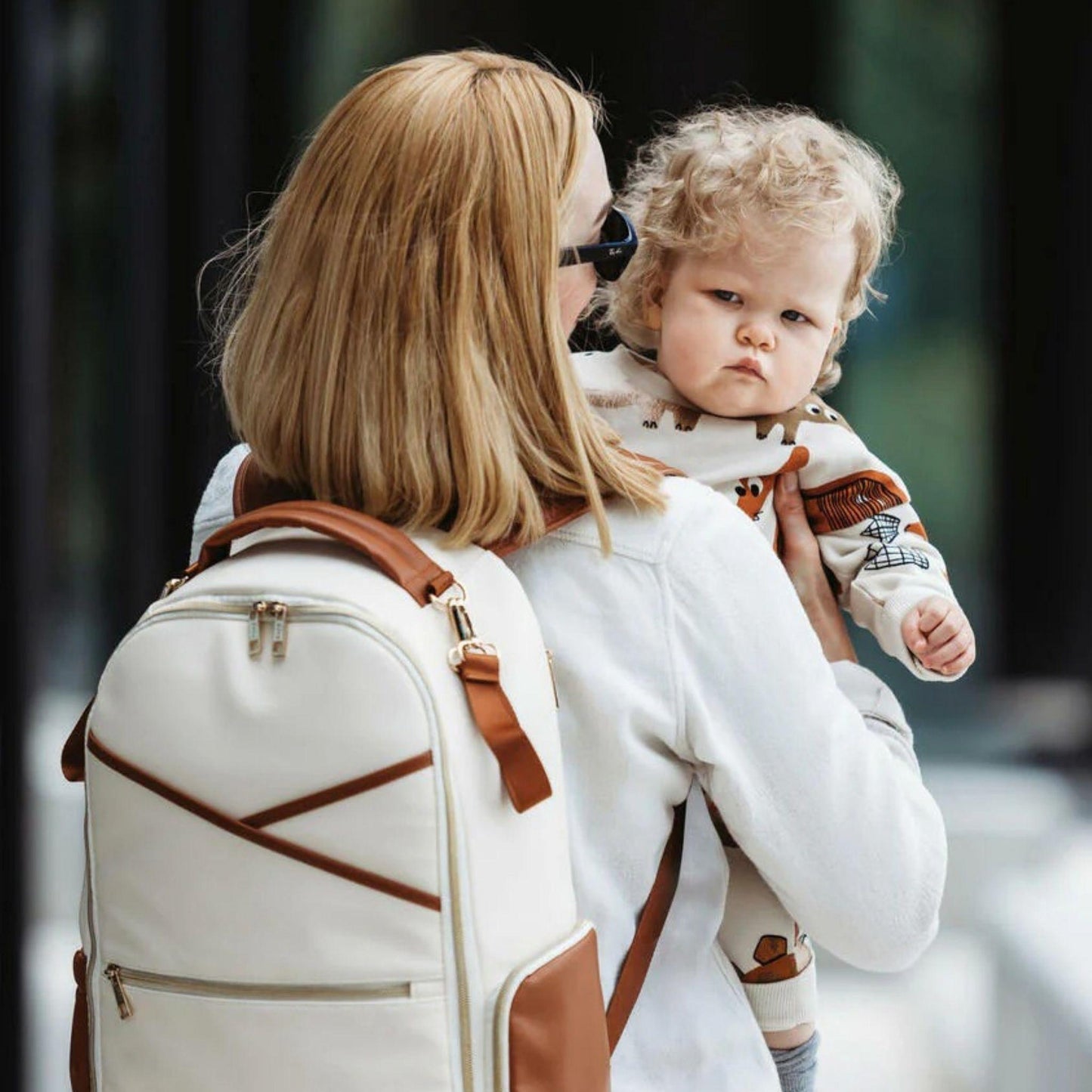 Visby Large Diaper Backpack – Cappuccino