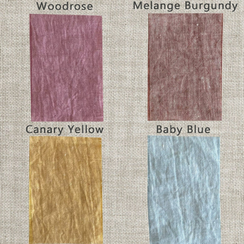 Kivik linen couch cover - Melange Burgundy