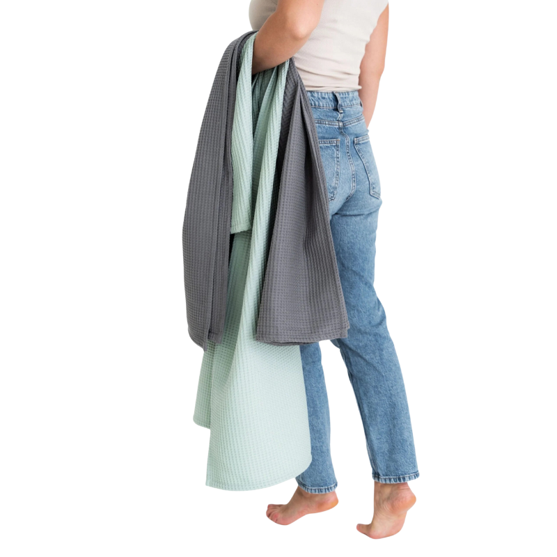 Hjo organic cotton towel - Sage Green