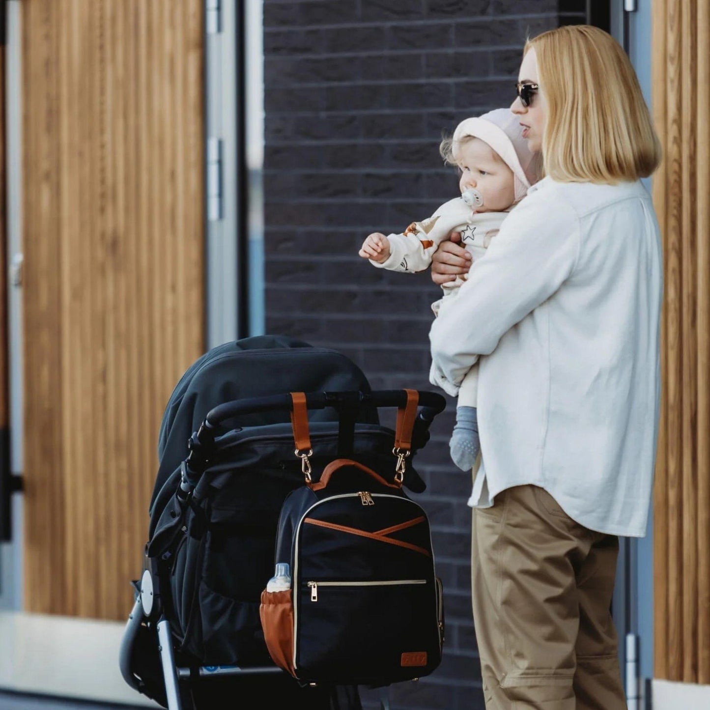 Sigtuna Small Diaper Backpack – Black Coffee