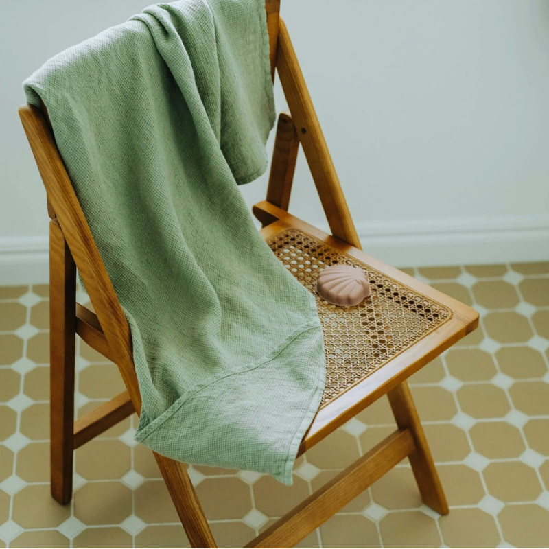 Fauske Linen Towel Kids - Sage