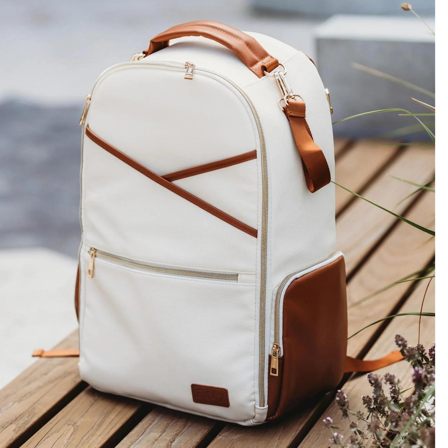 Visby Large Diaper Backpack – Cappuccino