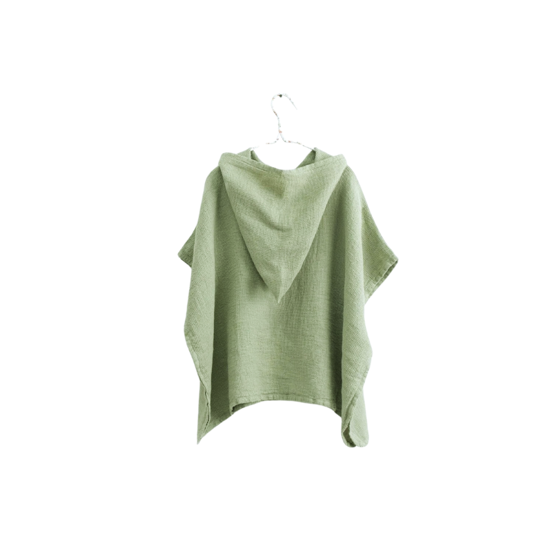 Skien Linen Poncho Kids - Sage
