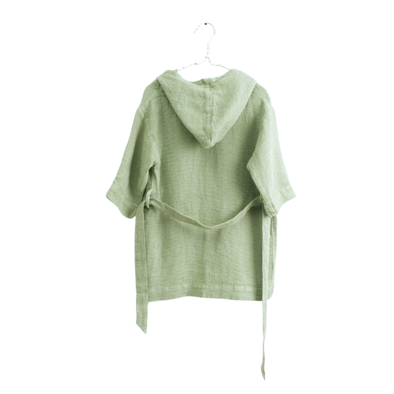 Vöyri Linen Bathrobe Kids - Sage