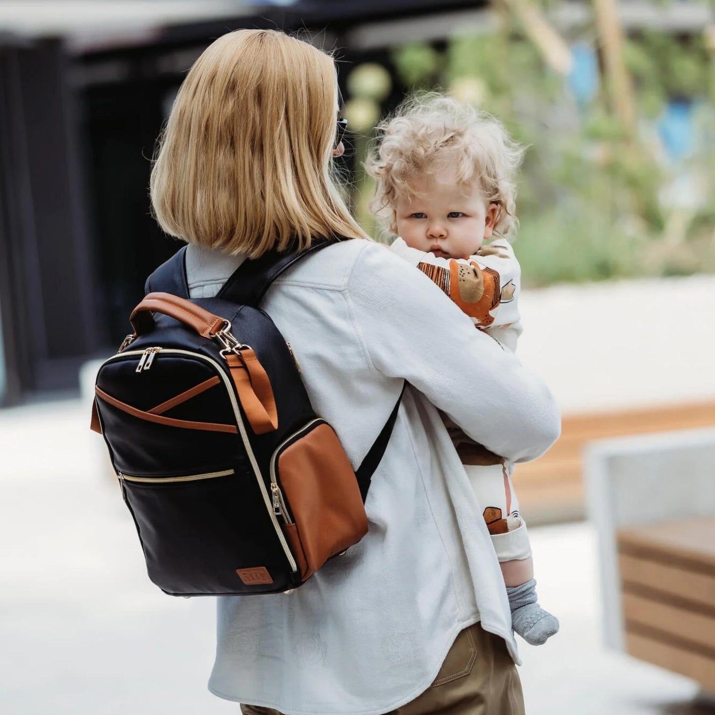 Sigtuna Small Diaper Backpack – Black Coffee