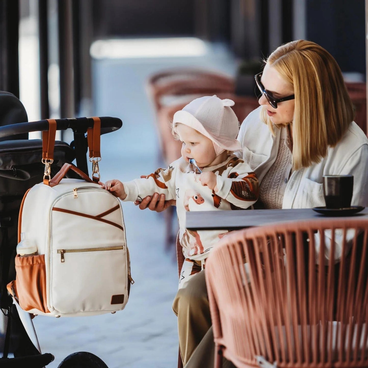 Vadsø Small Diaper Backpack – Cappuccino