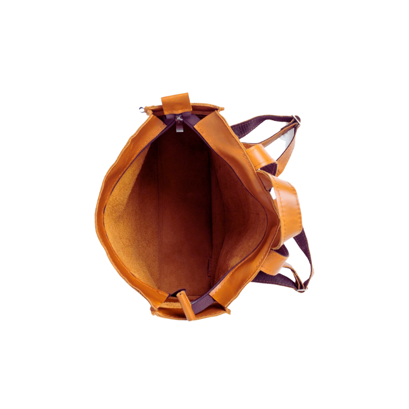 Quarnbek Repurposed Leather Backpack - Caramel