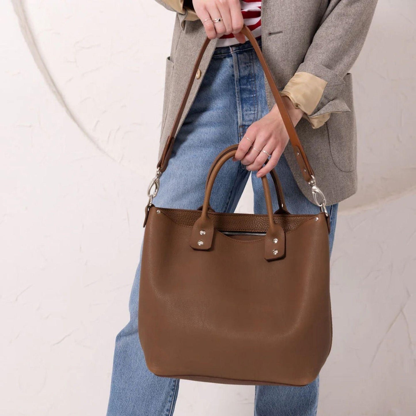 Lovikka Leather Handbag – Cappuccino