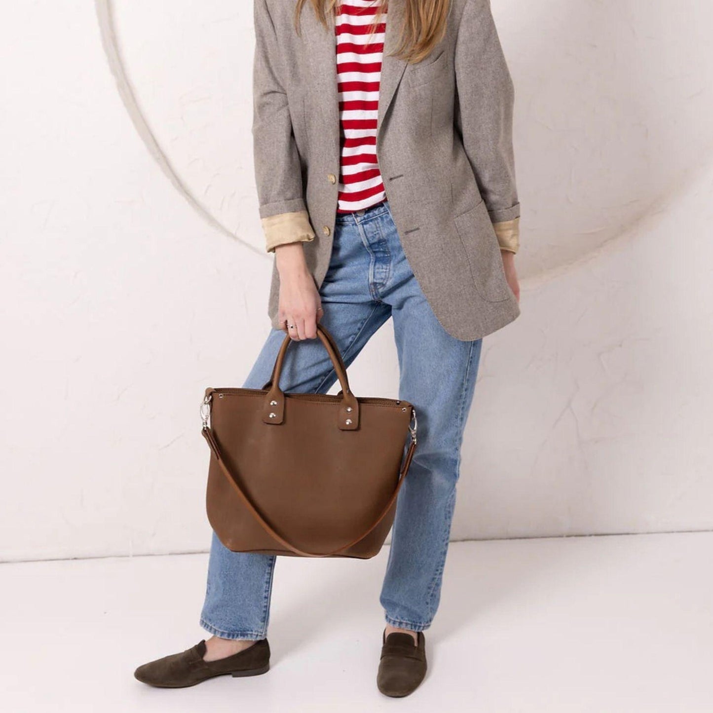 Lovikka Leather Handbag – Cappuccino