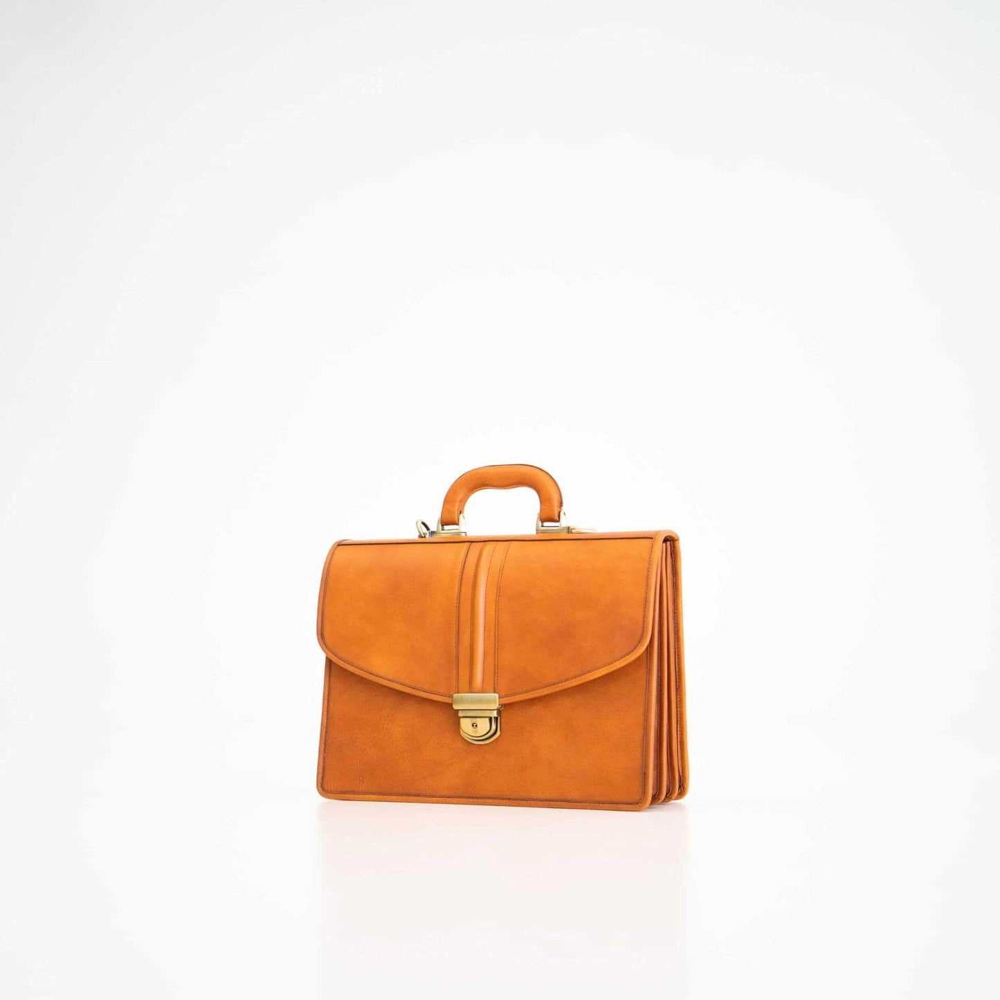 cognac briefcase