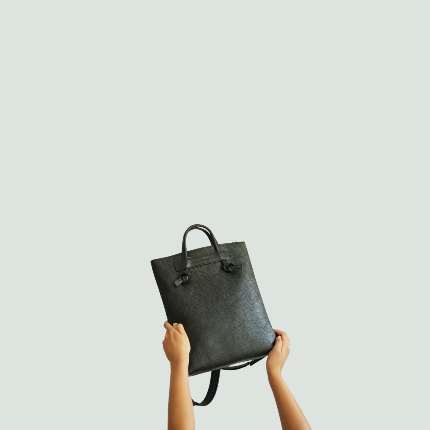 Rødby Minimal Leather Backpack – Black