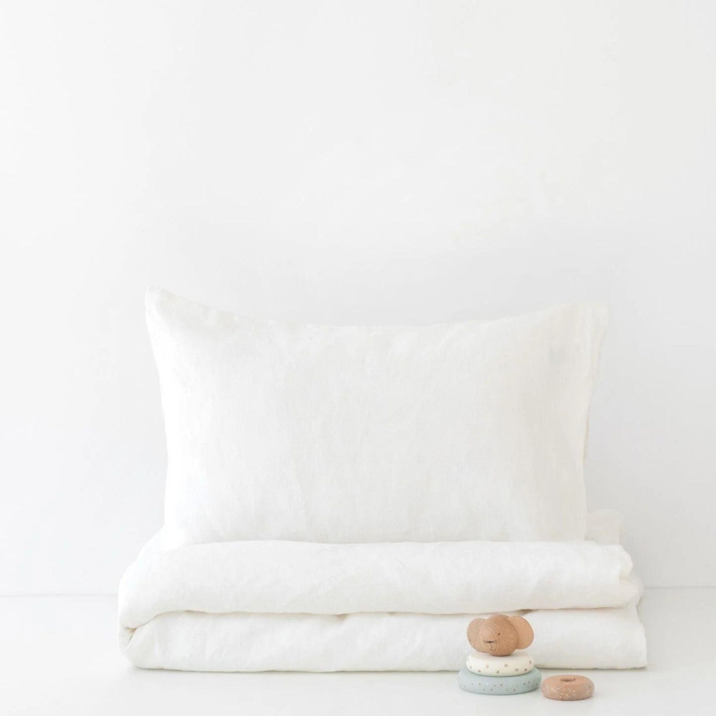 White pillowcases on a white background