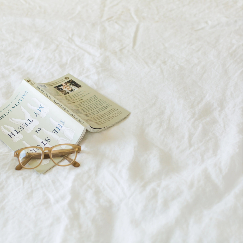 Ask linen couch cover - White