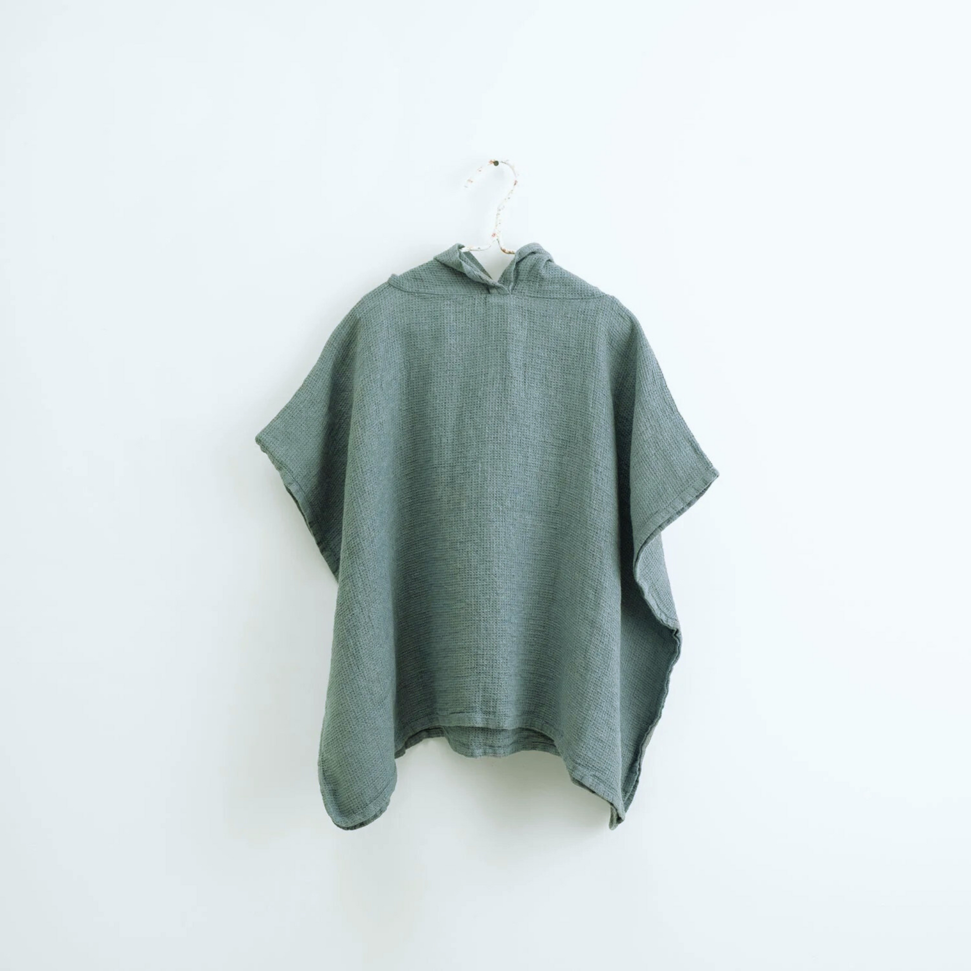 Lillesand Linen Poncho Kids - Blue Fog