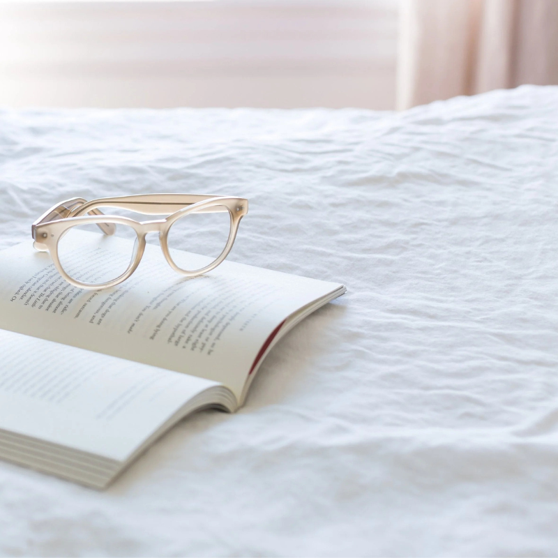 Ask linen couch cover - White
