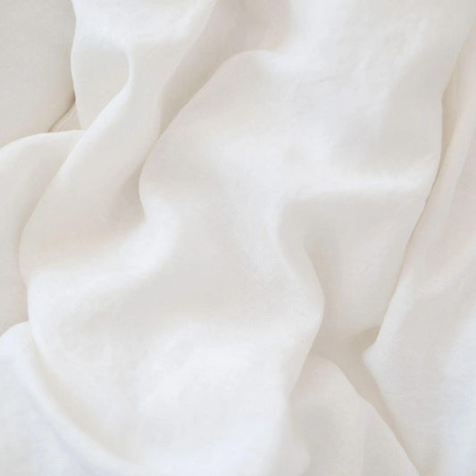 Close-up of white fabric with a soft texture