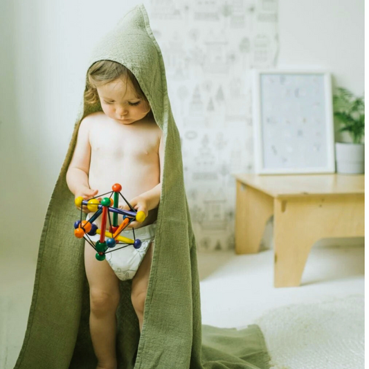 Fauske Linen Towel Kids - Sage