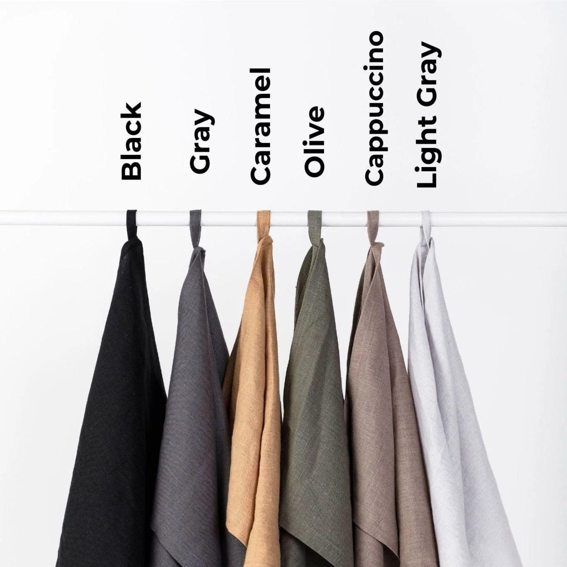 Linen Kitchen Towel With Ruffles