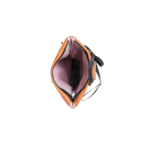 Fauske Repurposed Leather Backpack - Peanut