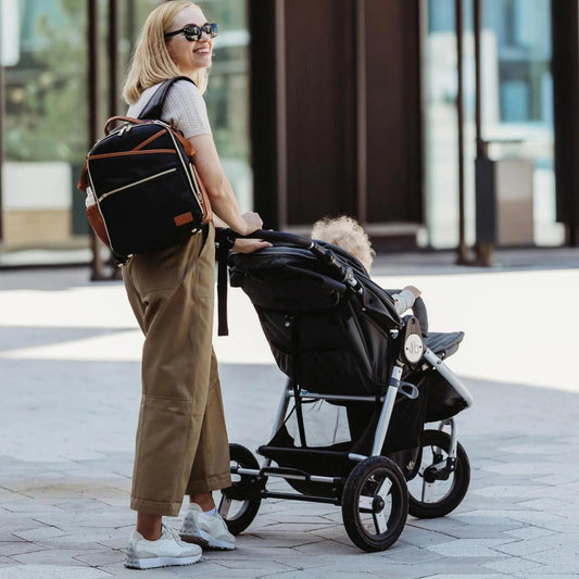Sigtuna Small Diaper Backpack – Black Coffee
