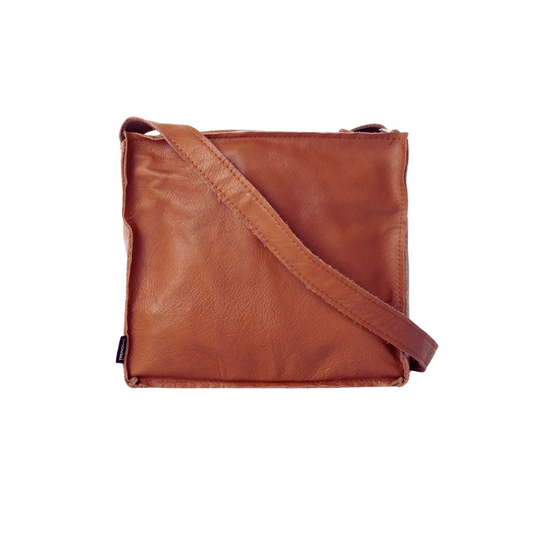 Lofoten Repurposed Leather Shoulder Bag - Peanut