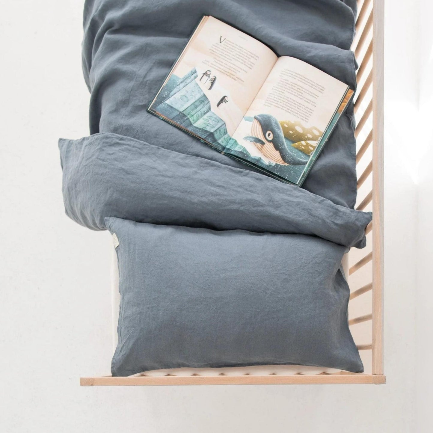 Molde Linen Duvet Cover Set – Blue Fog