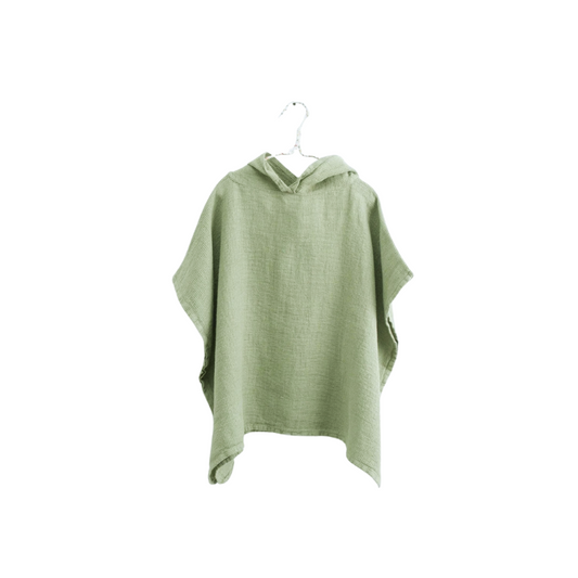 Skien Linen Poncho Kids - Sage
