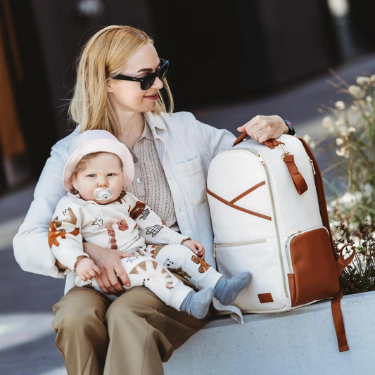 Visby Large Diaper Backpack – Cappuccino