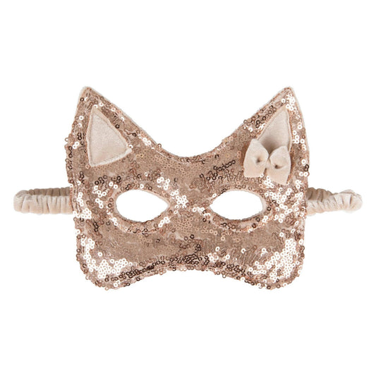 Ljunghusen Cat Mask – Rose Gold Sequins