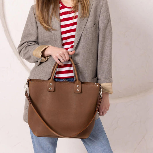 Lovikka Leather Handbag – Cappuccino