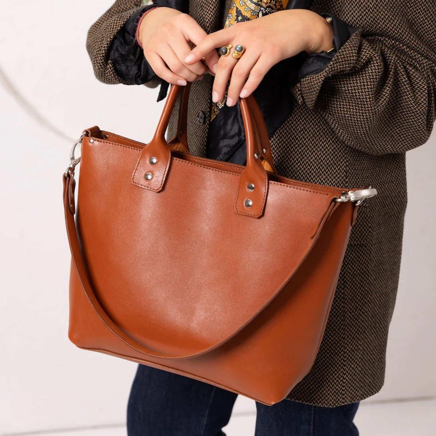 Lovikka Leather Handbag – Ginger