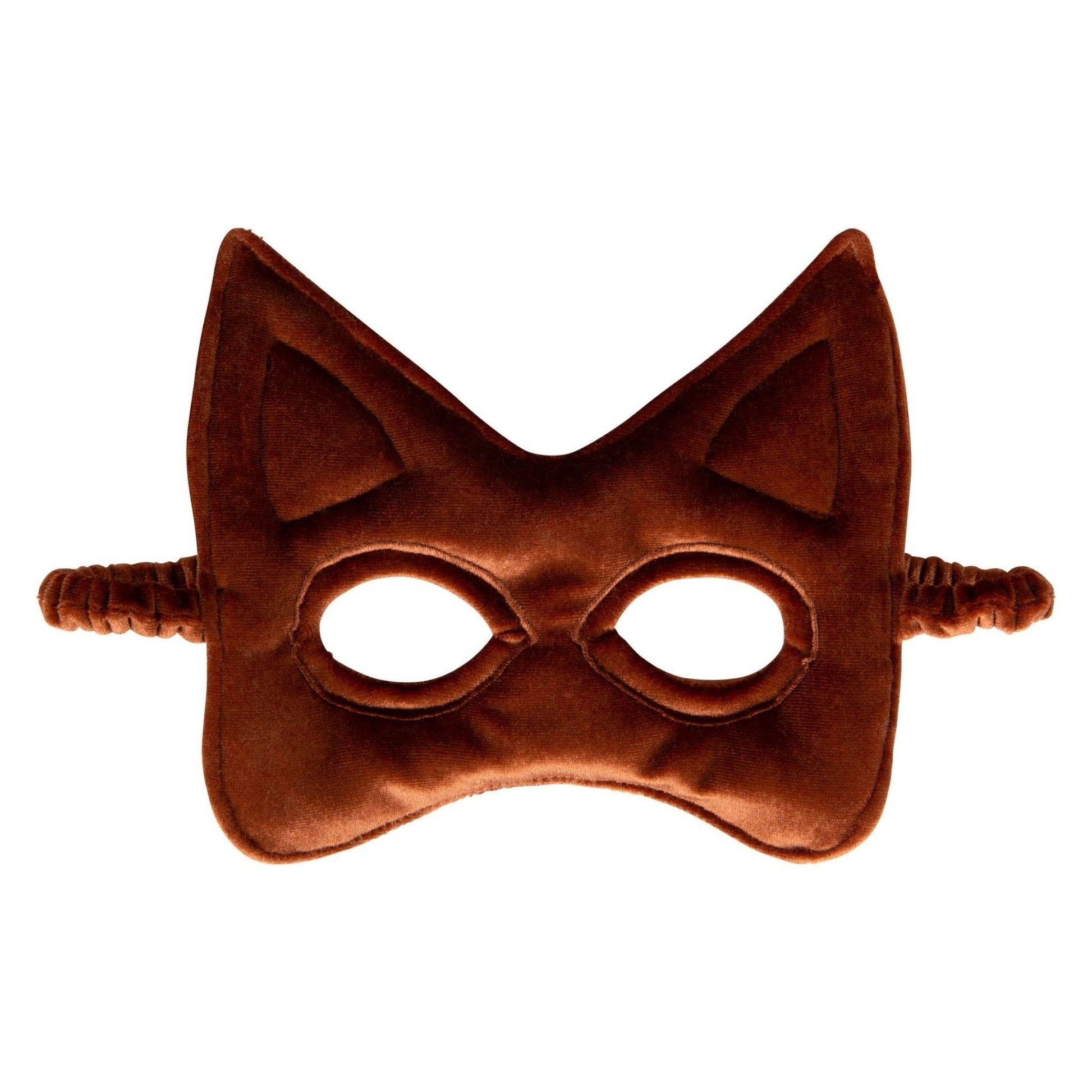 Brown cat mask on a white background