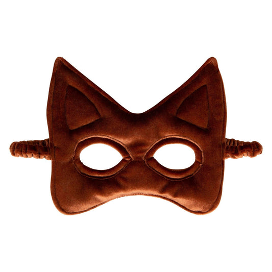 Brown cat mask on a white background