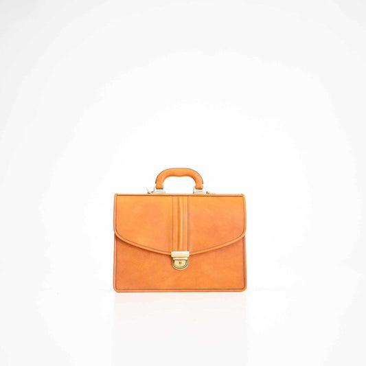 cognac briefcase