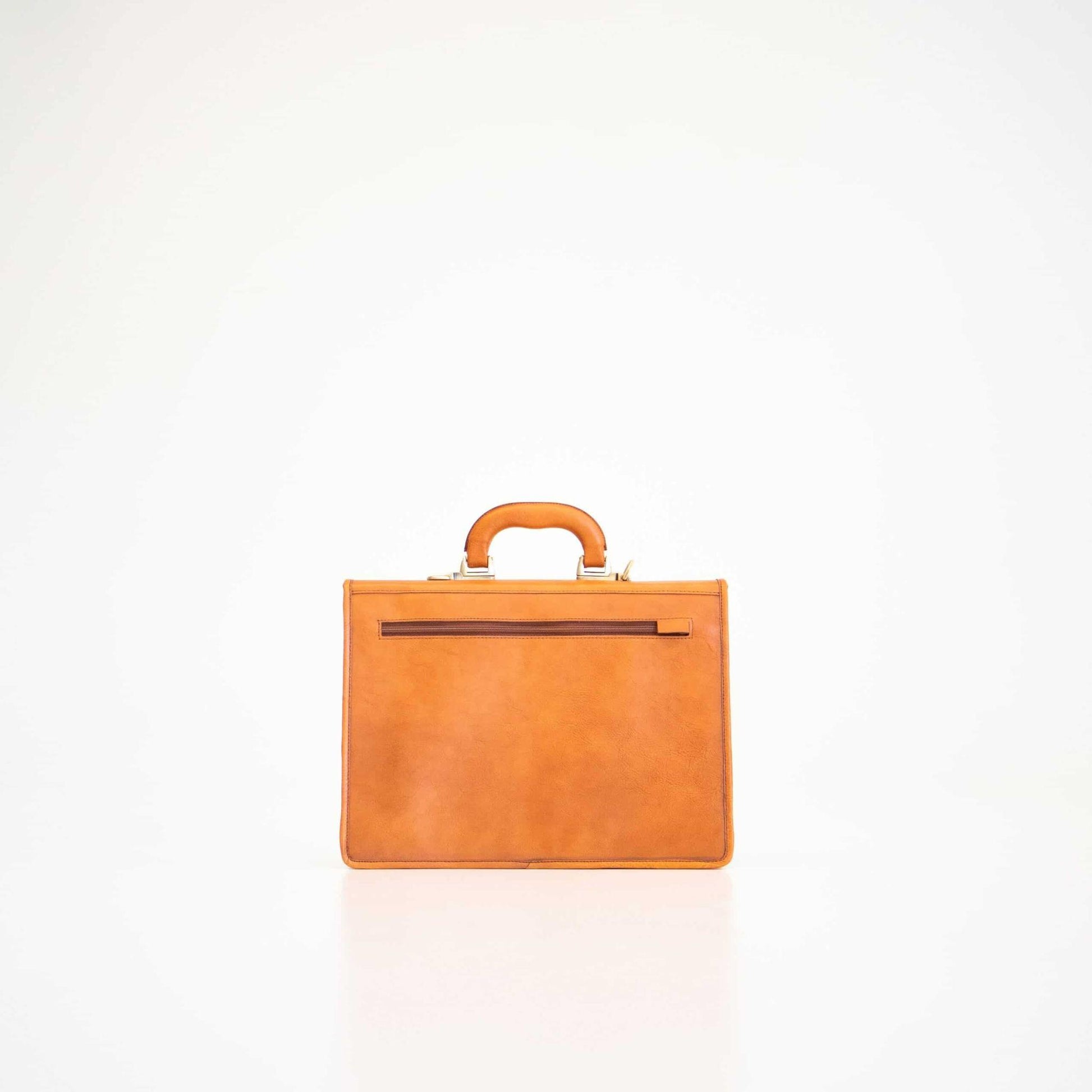 cognac briefcase