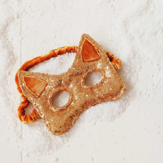 Reine Cat Mask – Gold Sequins